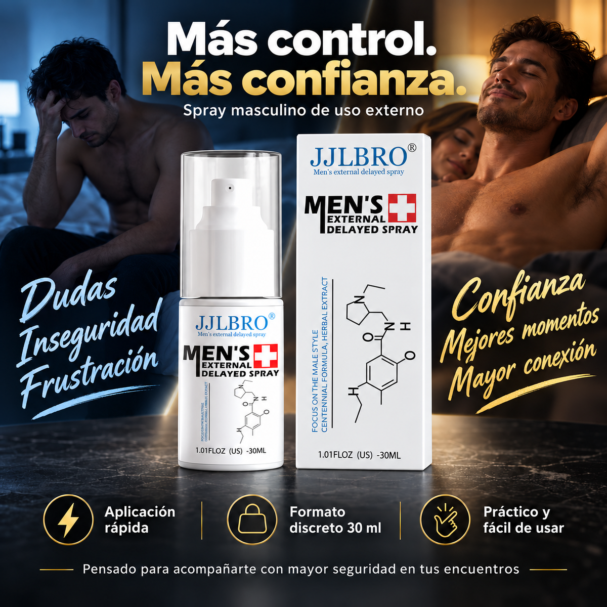 Spray Masculino JJLBRO® | Más Control y Confianza