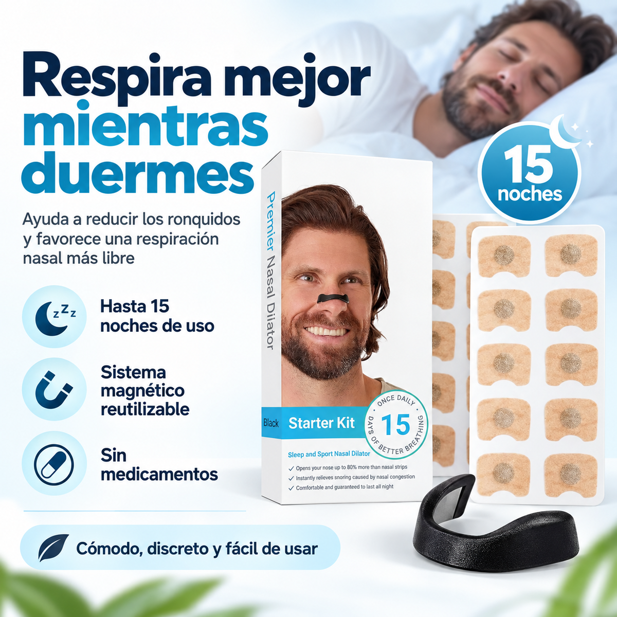 Dilatador Nasal Magnético Antironquidos