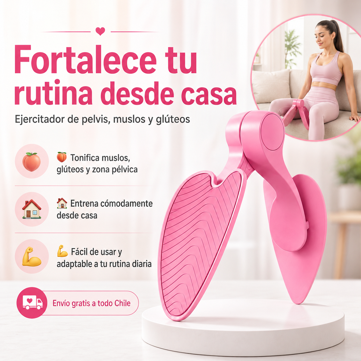 Ejercitador de Pelvis, Muslos y Glúteos