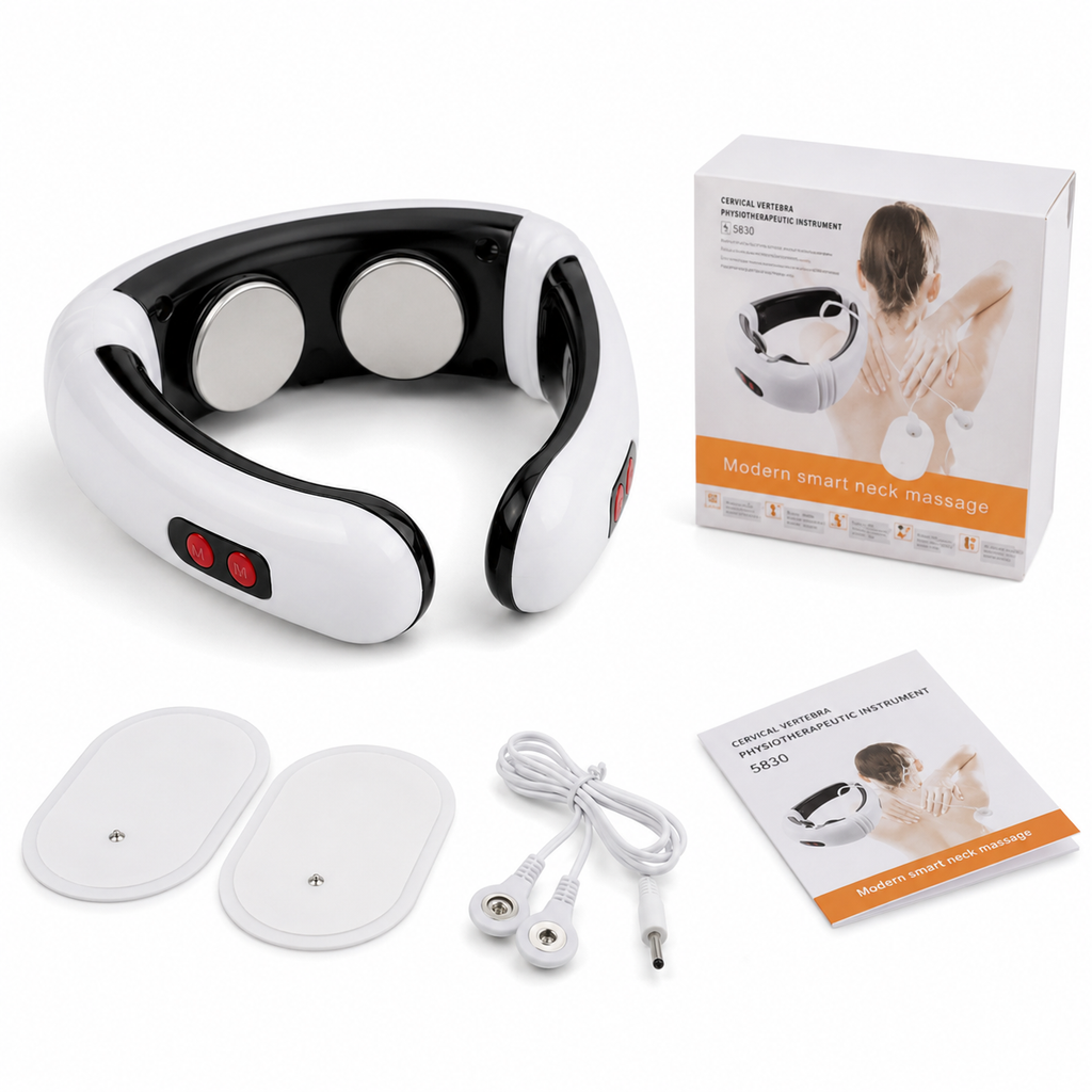 Masajeador Cervical Eléctrico con Electroestimulación — Alivio Cuello