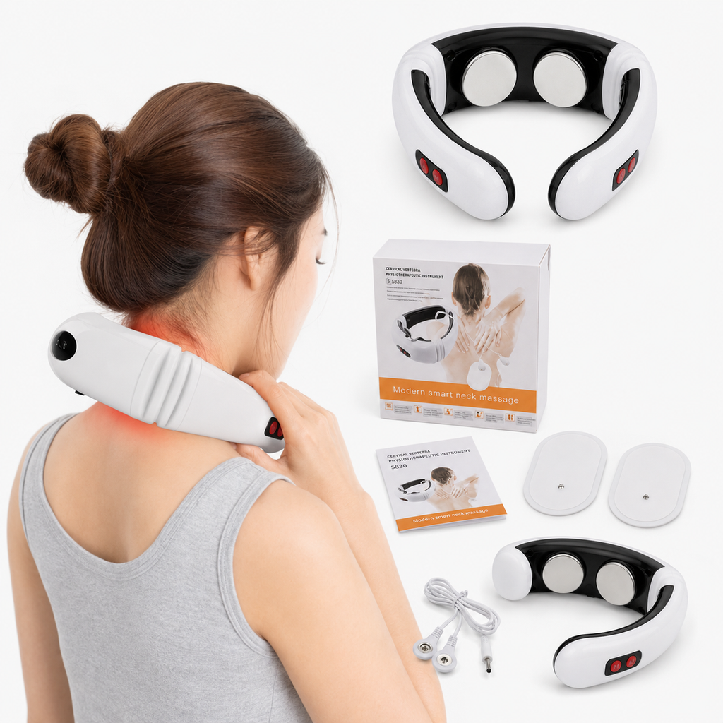 Masajeador Cervical Eléctrico con Electroestimulación — Alivio Cuello